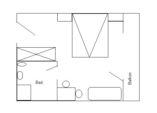 Grundriss Doppelzimmer Standard Ramsau Sporthof Austria