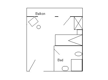 Grundriss Einzelzimmer Ramsau Sporthof Austria