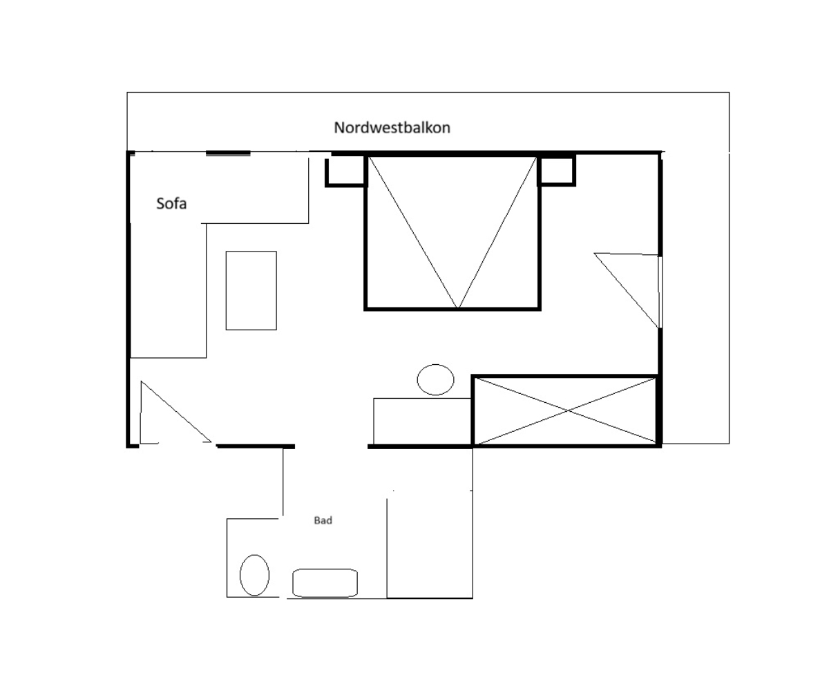 Grundriss Suite Schmiedstock Ramsau Sporthof Austria